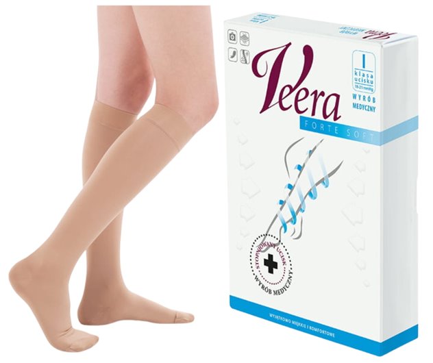 Veera podkolanówki uciskowe forte soft CCL1